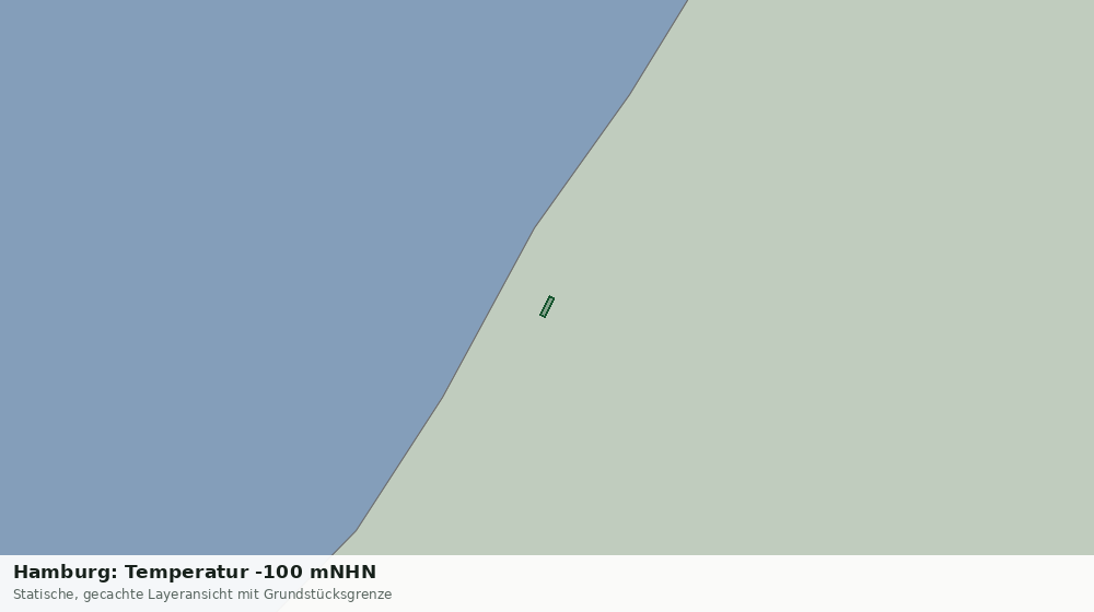 Statische Kartenansicht: Hamburg: Temperatur -100 mNHN