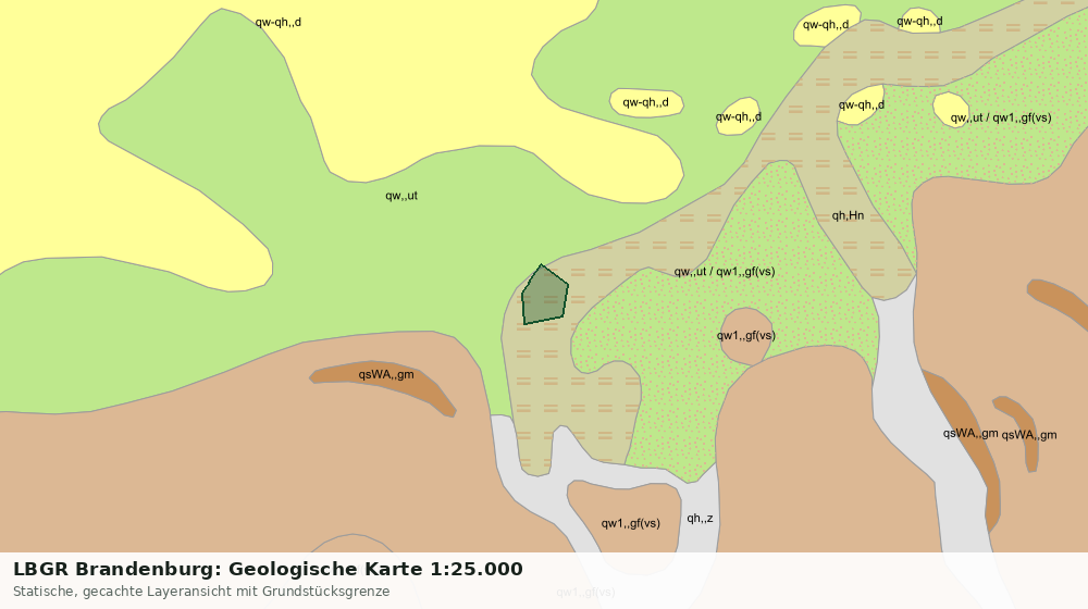 Statische Kartenansicht: LBGR Brandenburg: Geologische Karte 1:25.000
