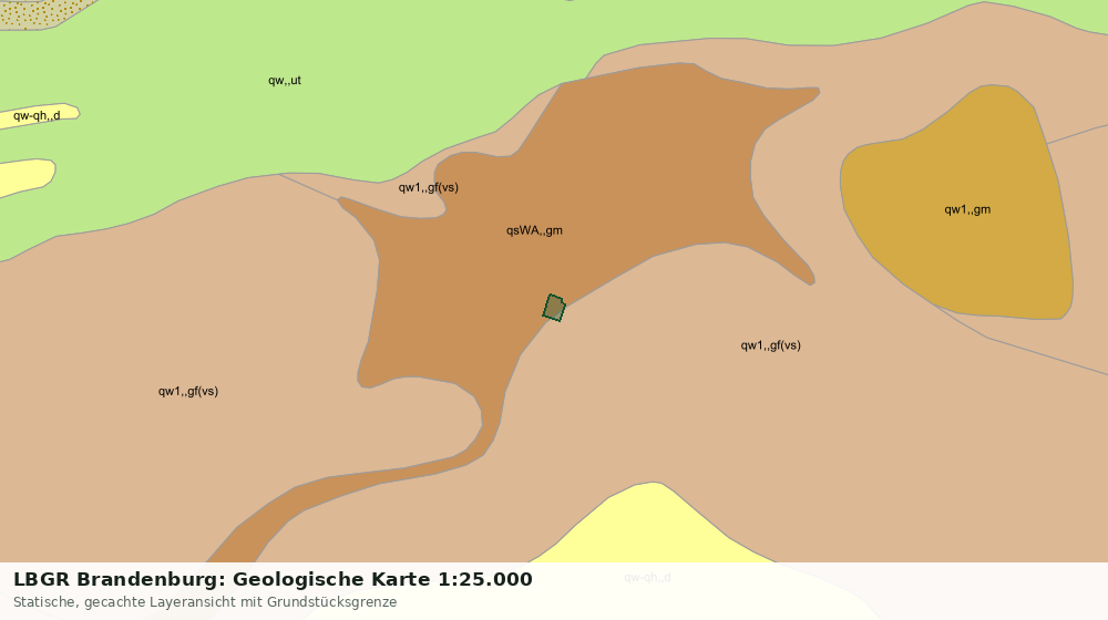 Statische Kartenansicht: LBGR Brandenburg: Geologische Karte 1:25.000
