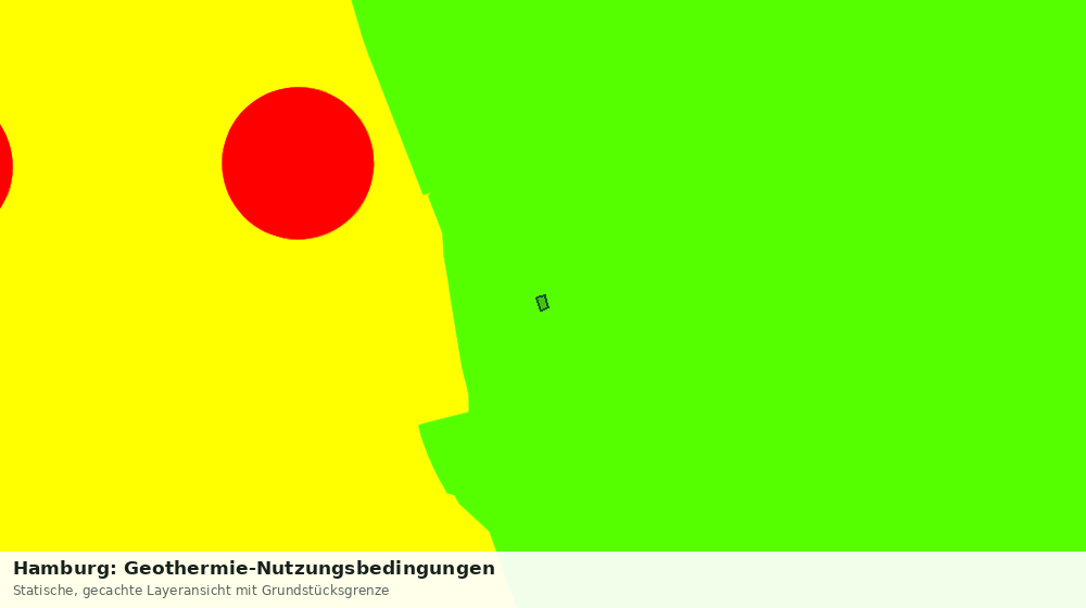 Statische Kartenansicht: Hamburg: Geothermie-Nutzungsbedingungen