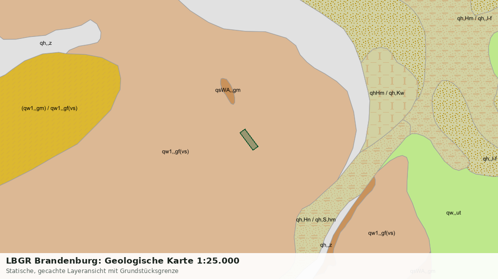 Statische Kartenansicht: LBGR Brandenburg: Geologische Karte 1:25.000