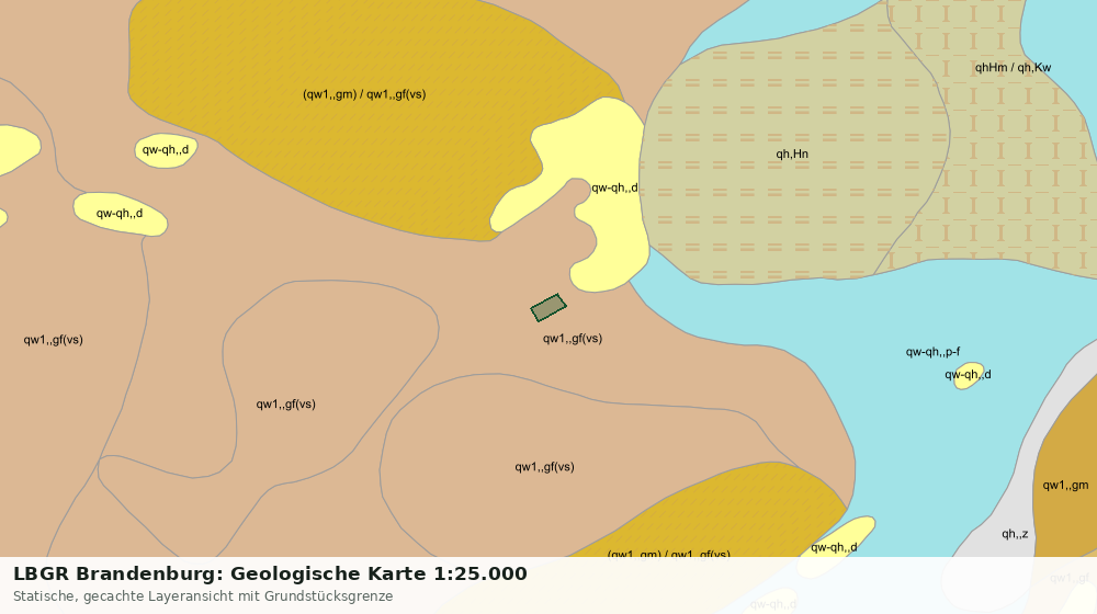 Statische Kartenansicht: LBGR Brandenburg: Geologische Karte 1:25.000