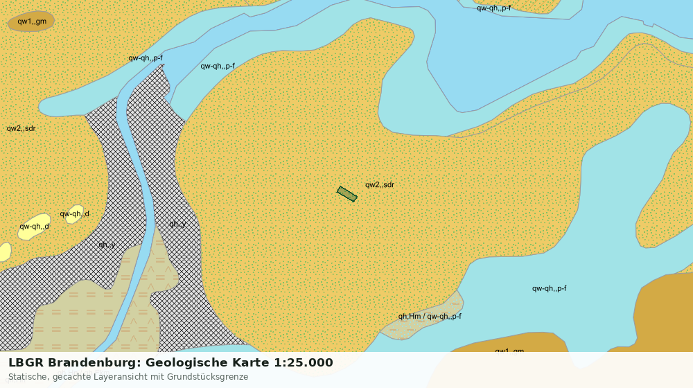 Statische Kartenansicht: LBGR Brandenburg: Geologische Karte 1:25.000