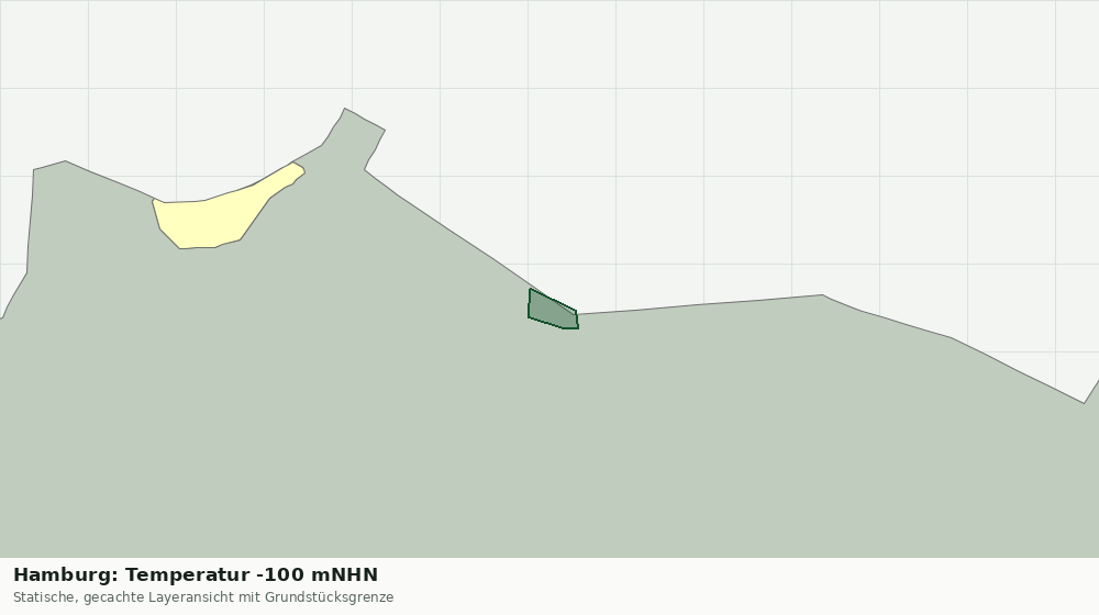Statische Kartenansicht: Hamburg: Temperatur -100 mNHN