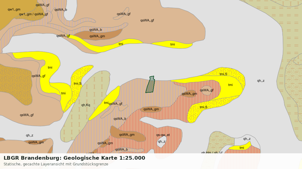 Statische Kartenansicht: LBGR Brandenburg: Geologische Karte 1:25.000