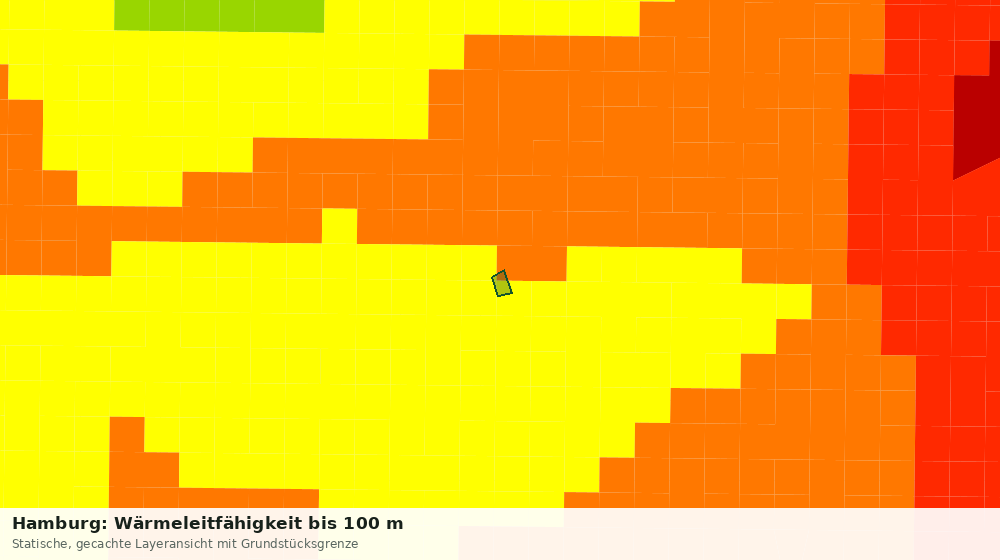 Statische Kartenansicht: Hamburg: Wärmeleitfähigkeit bis 100 m