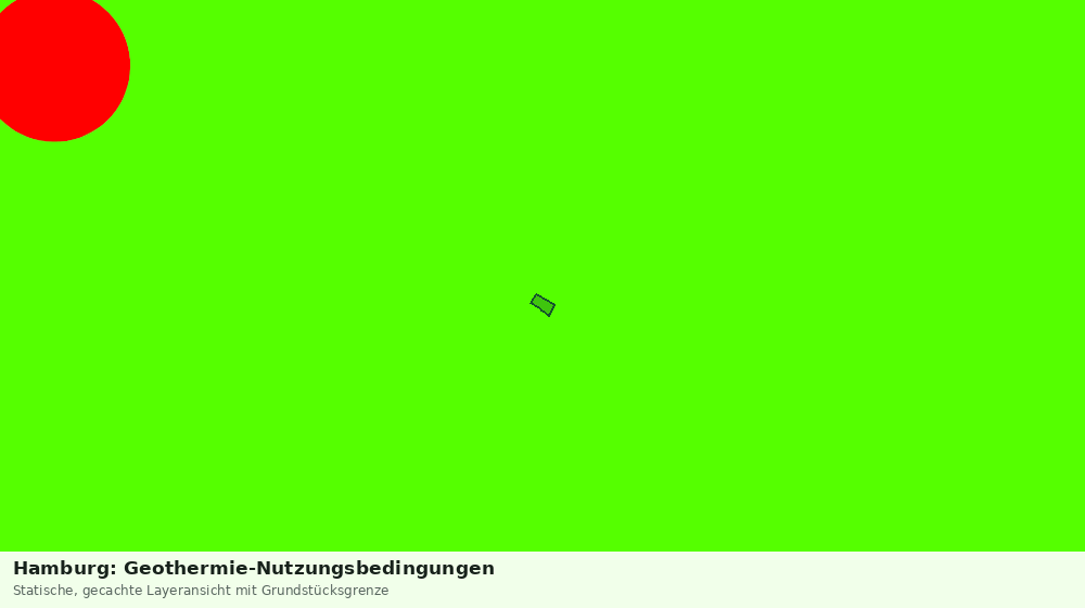 Statische Kartenansicht: Hamburg: Geothermie-Nutzungsbedingungen