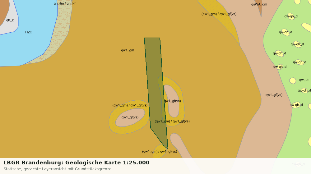 Statische Kartenansicht: LBGR Brandenburg: Geologische Karte 1:25.000