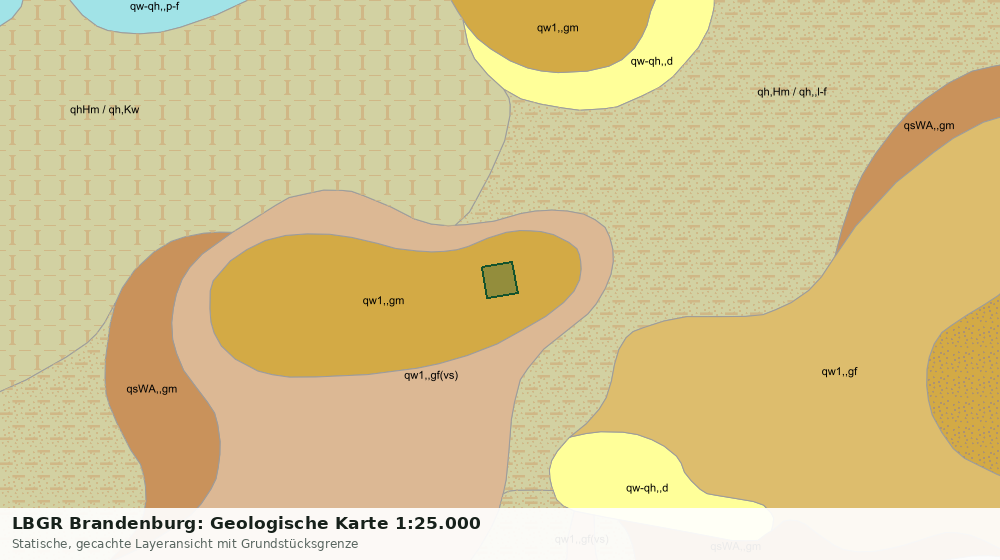 Statische Kartenansicht: LBGR Brandenburg: Geologische Karte 1:25.000