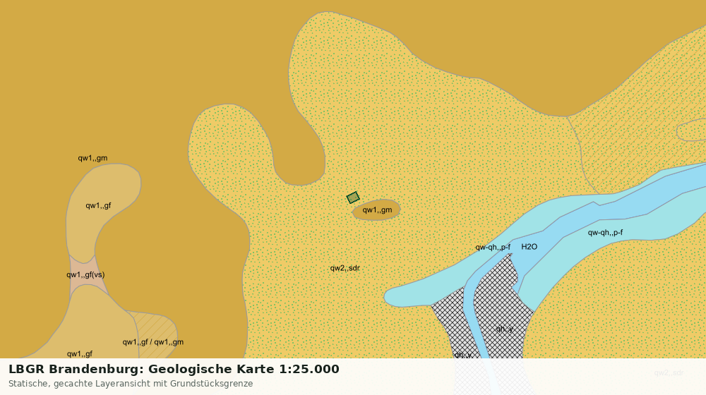 Statische Kartenansicht: LBGR Brandenburg: Geologische Karte 1:25.000