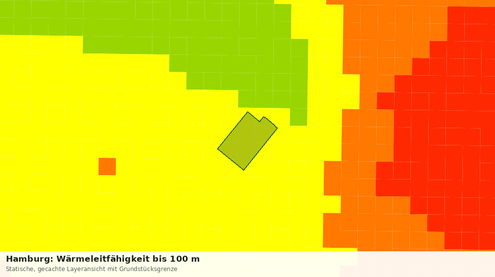 Statische Kartenansicht: Hamburg: Wärmeleitfähigkeit bis 100 m