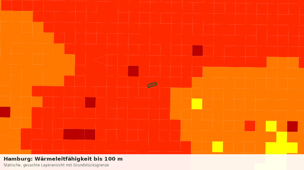 Statische Kartenansicht: Hamburg: Wärmeleitfähigkeit bis 100 m