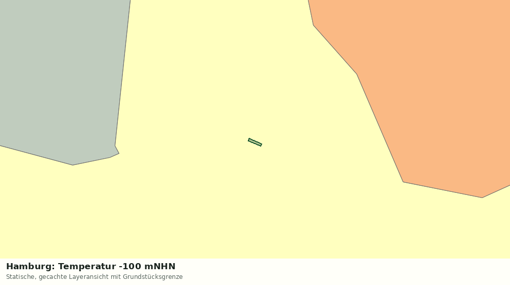 Statische Kartenansicht: Hamburg: Temperatur -100 mNHN