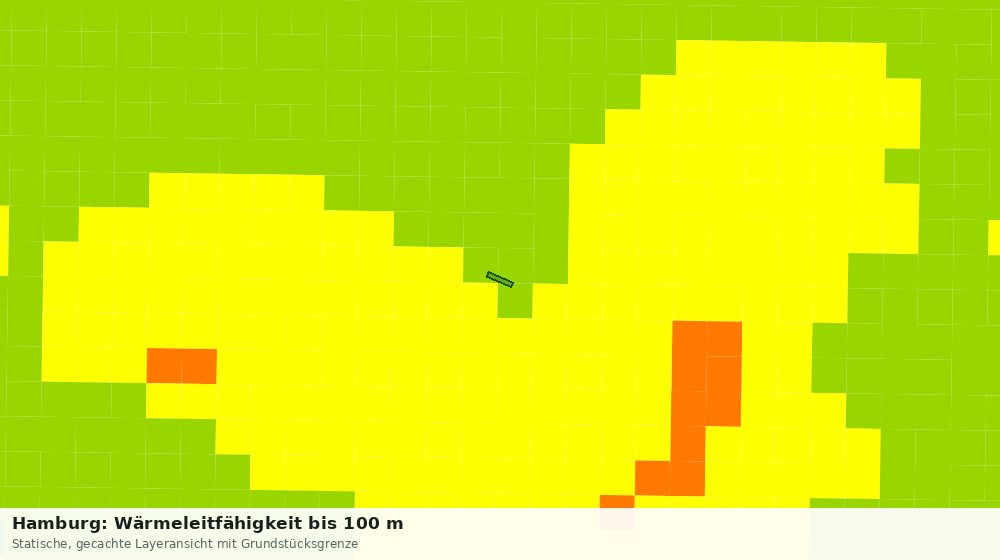 Statische Kartenansicht: Hamburg: Wärmeleitfähigkeit bis 100 m
