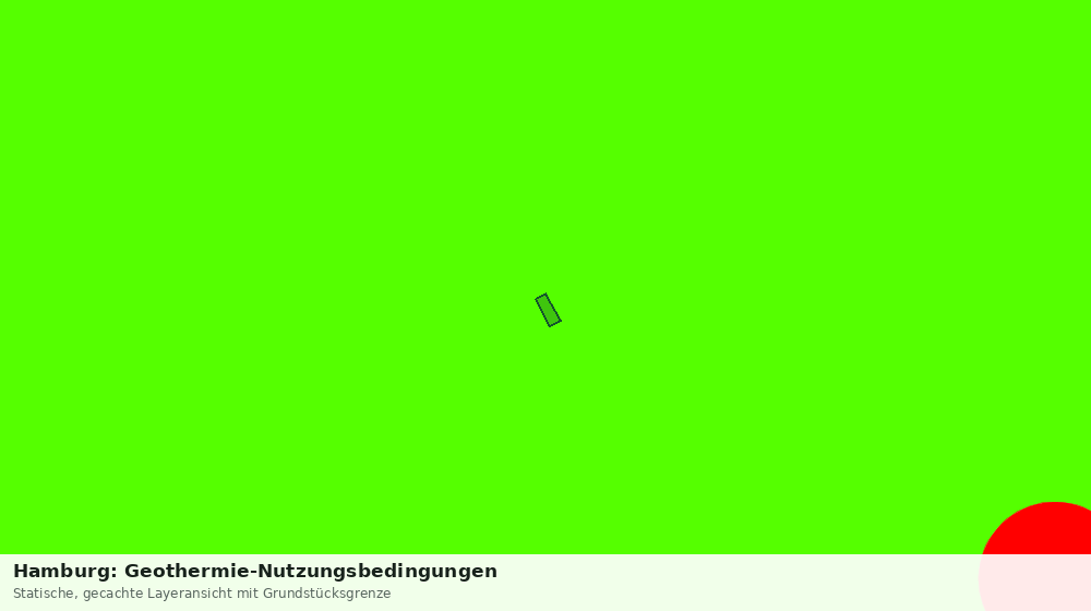 Statische Kartenansicht: Hamburg: Geothermie-Nutzungsbedingungen