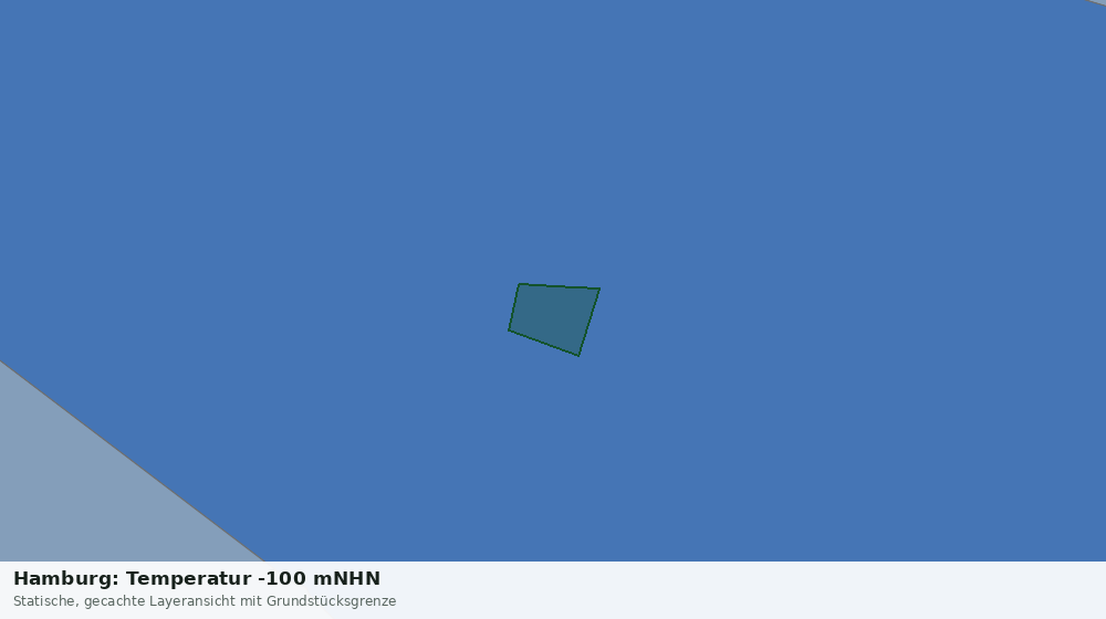 Statische Kartenansicht: Hamburg: Temperatur -100 mNHN