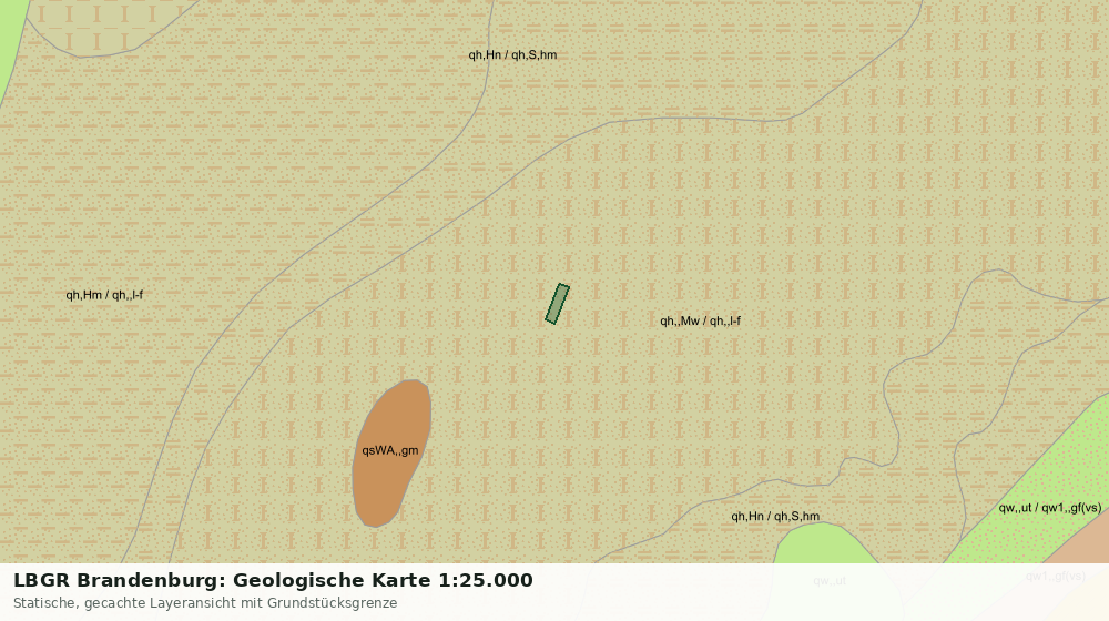 Statische Kartenansicht: LBGR Brandenburg: Geologische Karte 1:25.000