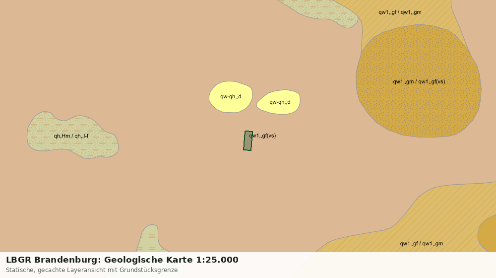 Statische Kartenansicht: LBGR Brandenburg: Geologische Karte 1:25.000