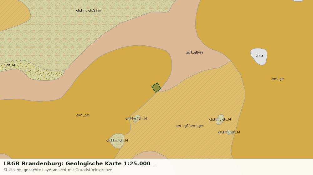 Statische Kartenansicht: LBGR Brandenburg: Geologische Karte 1:25.000