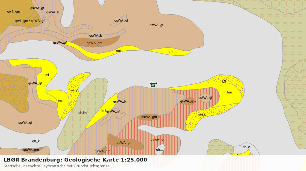 Statische Kartenansicht: LBGR Brandenburg: Geologische Karte 1:25.000
