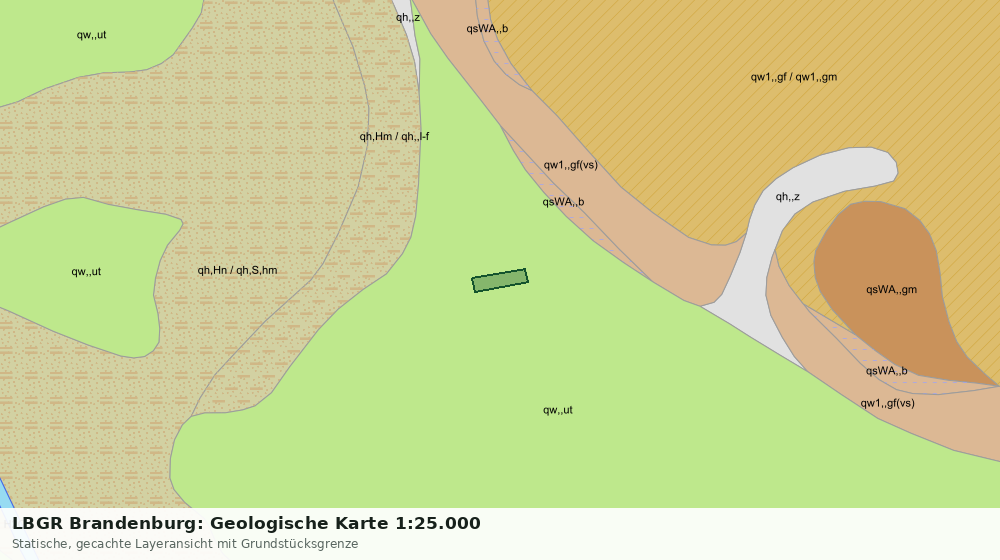 Statische Kartenansicht: LBGR Brandenburg: Geologische Karte 1:25.000