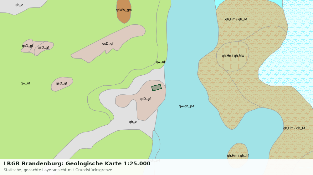 Statische Kartenansicht: LBGR Brandenburg: Geologische Karte 1:25.000