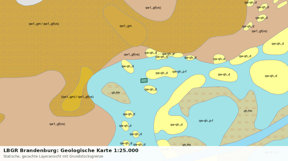 Statische Kartenansicht: LBGR Brandenburg: Geologische Karte 1:25.000