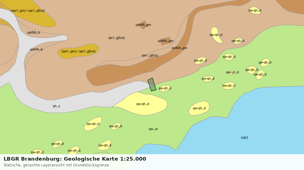 Statische Kartenansicht: LBGR Brandenburg: Geologische Karte 1:25.000