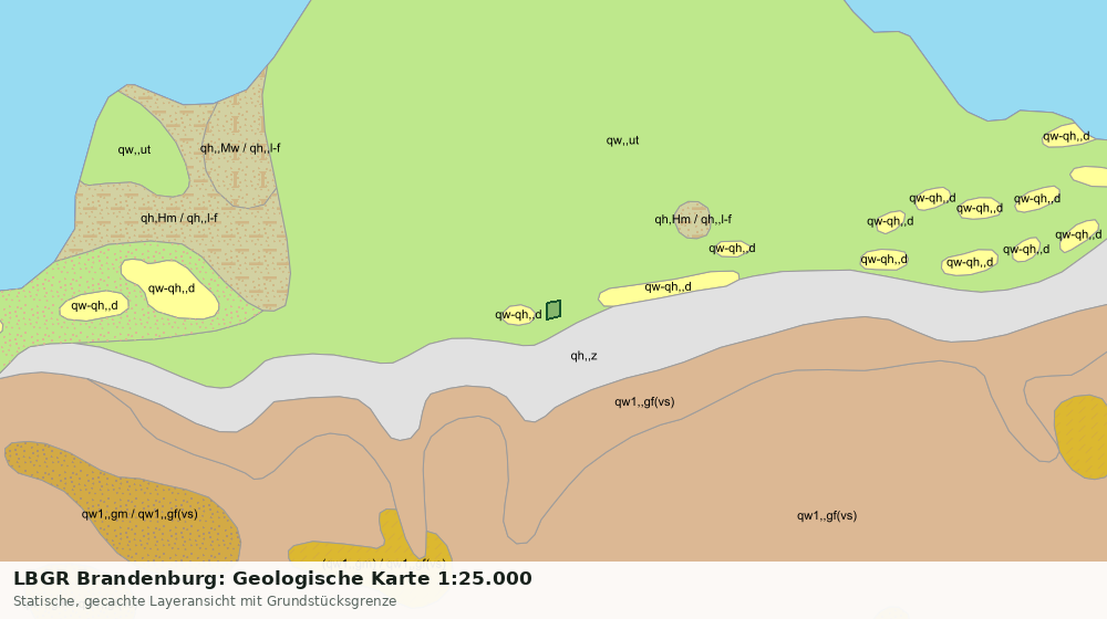Statische Kartenansicht: LBGR Brandenburg: Geologische Karte 1:25.000