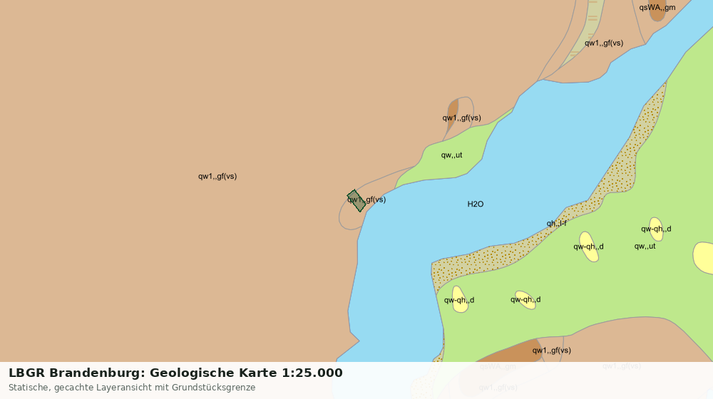 Statische Kartenansicht: LBGR Brandenburg: Geologische Karte 1:25.000