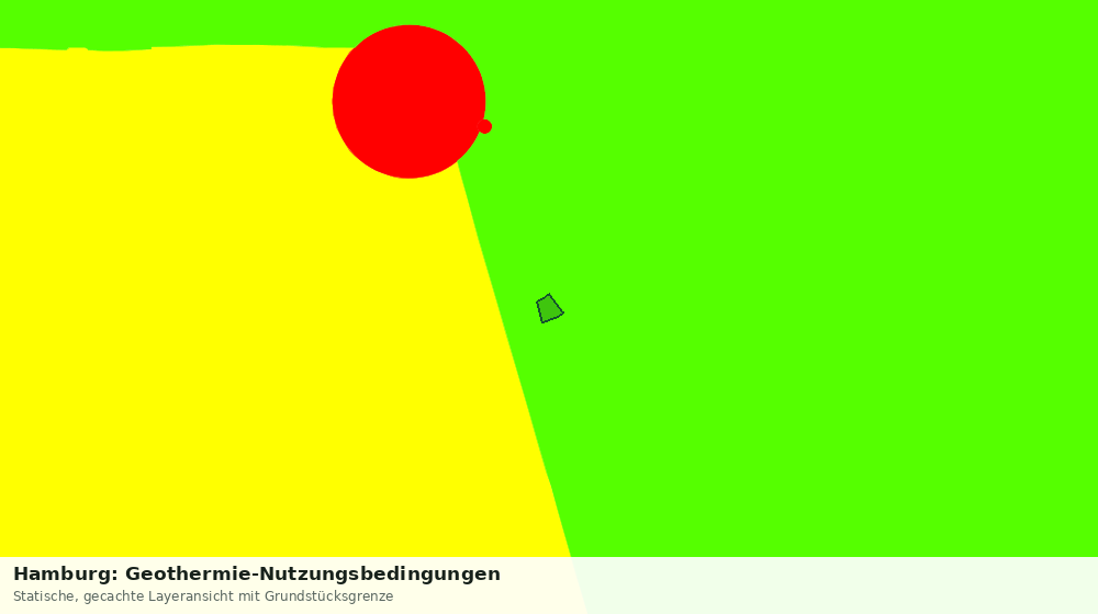 Statische Kartenansicht: Hamburg: Geothermie-Nutzungsbedingungen