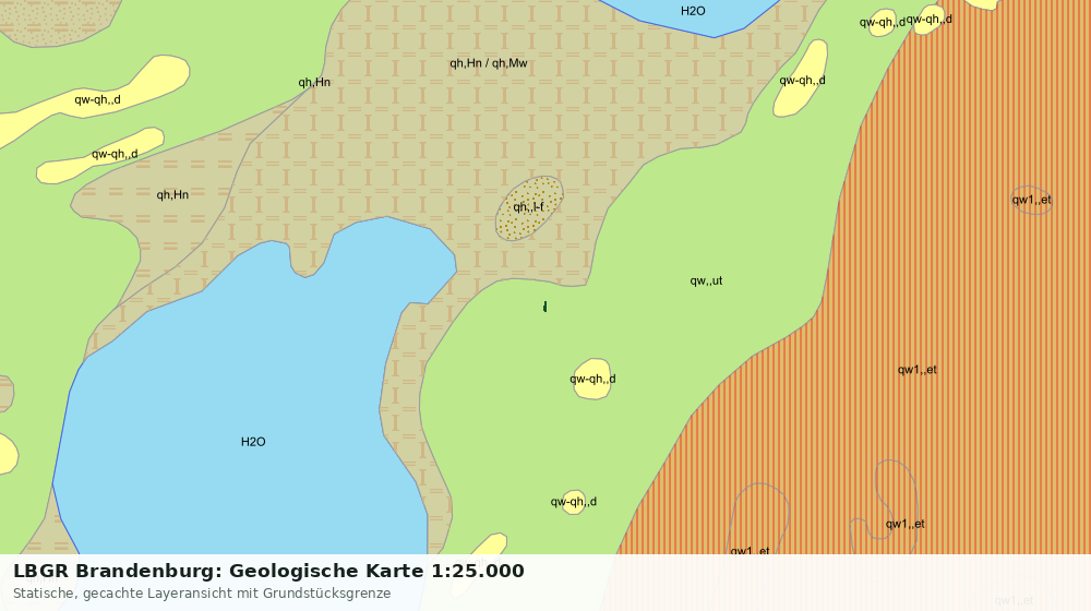 Statische Kartenansicht: LBGR Brandenburg: Geologische Karte 1:25.000