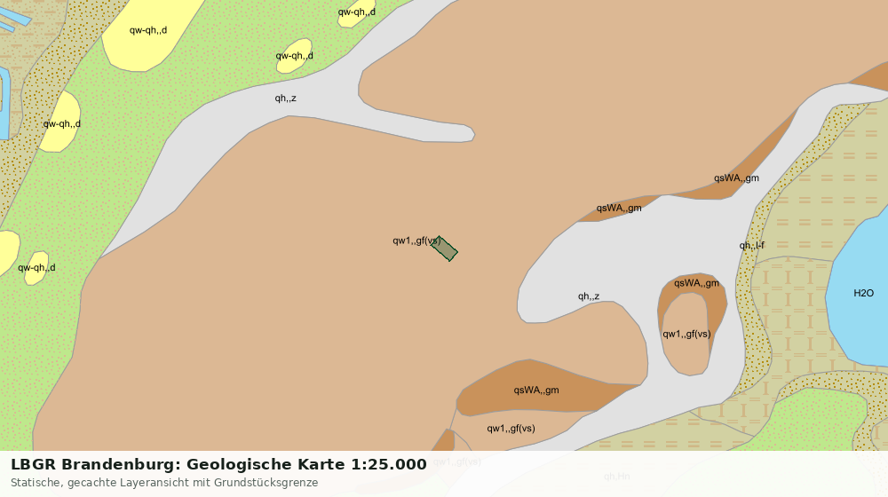 Statische Kartenansicht: LBGR Brandenburg: Geologische Karte 1:25.000