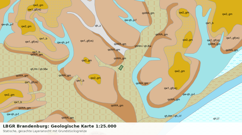 Statische Kartenansicht: LBGR Brandenburg: Geologische Karte 1:25.000