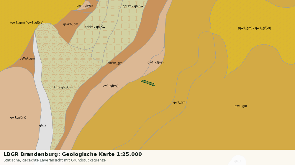 Statische Kartenansicht: LBGR Brandenburg: Geologische Karte 1:25.000