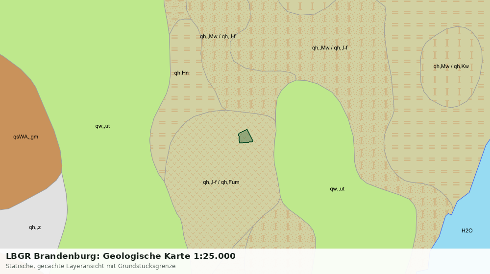 Statische Kartenansicht: LBGR Brandenburg: Geologische Karte 1:25.000