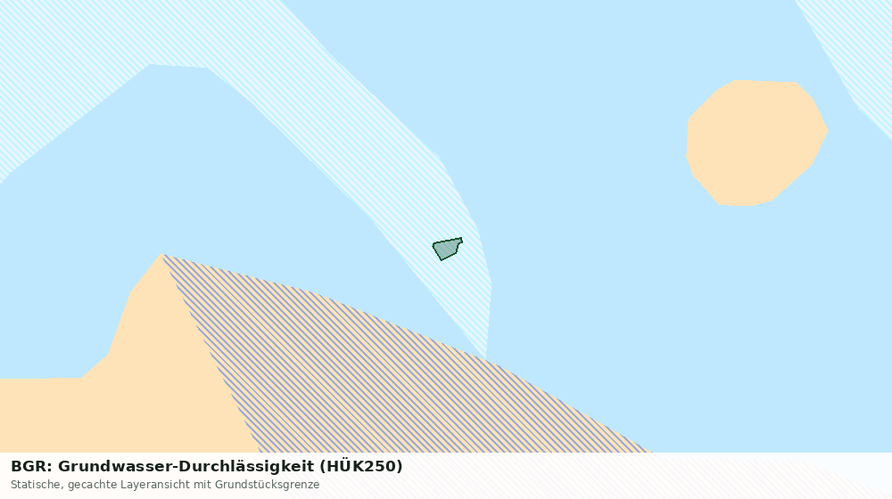Statische Kartenansicht: BGR: Grundwasser-Durchlässigkeit (HÜK250)