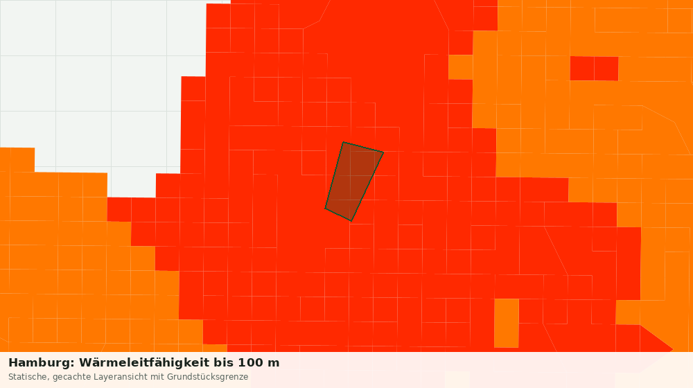 Statische Kartenansicht: Hamburg: Wärmeleitfähigkeit bis 100 m