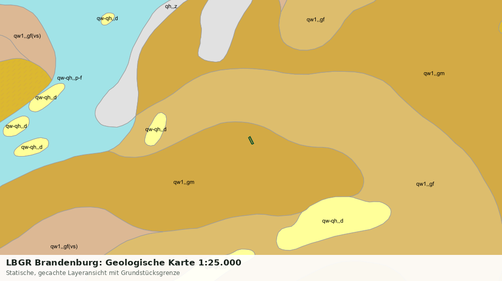 Statische Kartenansicht: LBGR Brandenburg: Geologische Karte 1:25.000