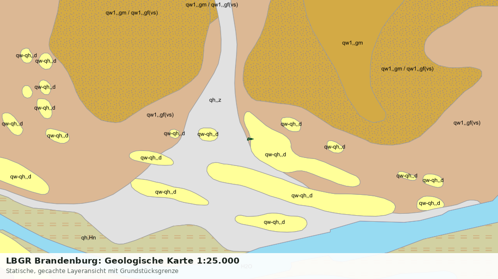 Statische Kartenansicht: LBGR Brandenburg: Geologische Karte 1:25.000