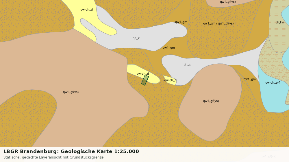 Statische Kartenansicht: LBGR Brandenburg: Geologische Karte 1:25.000