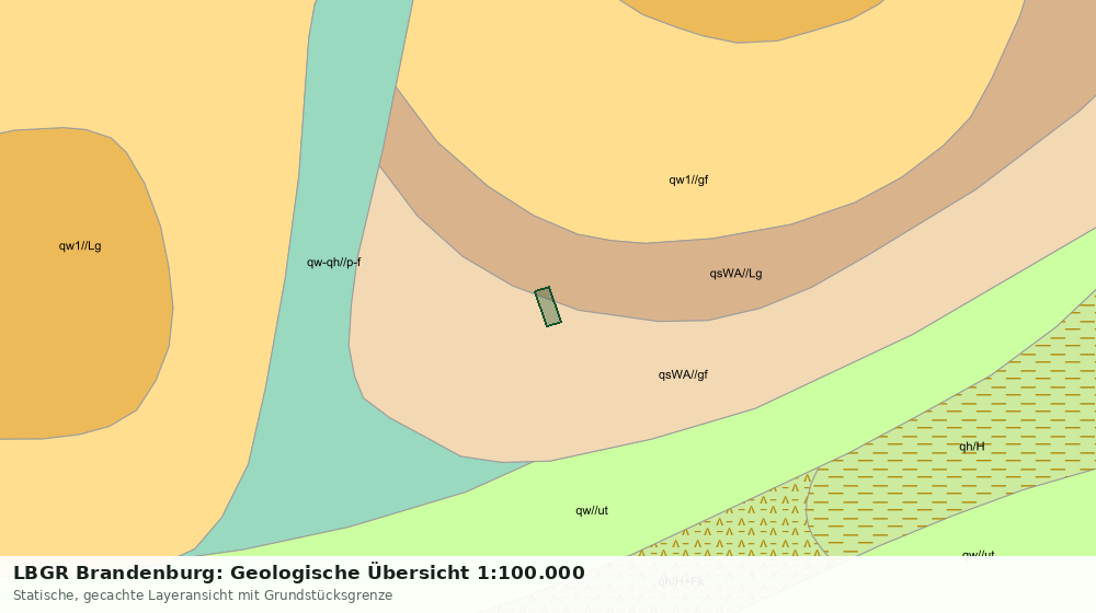 Statische Kartenansicht: LBGR Brandenburg: Geologische Übersicht 1:100.000