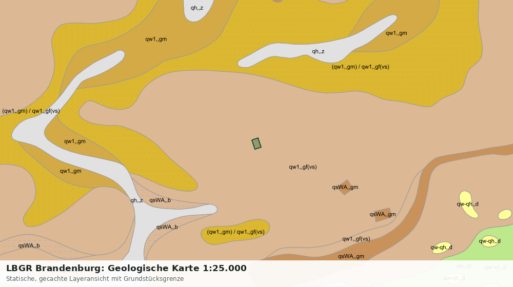 Statische Kartenansicht: LBGR Brandenburg: Geologische Karte 1:25.000