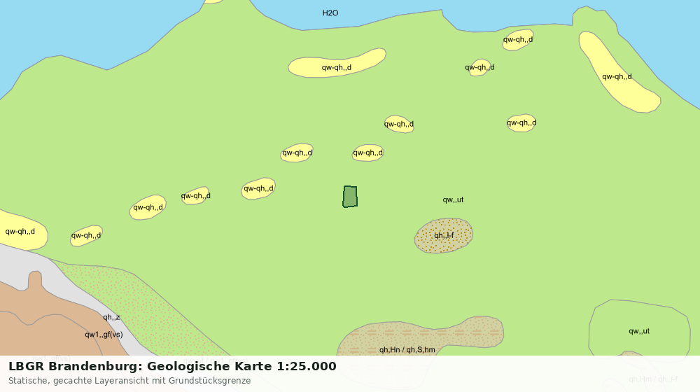 Statische Kartenansicht: LBGR Brandenburg: Geologische Karte 1:25.000