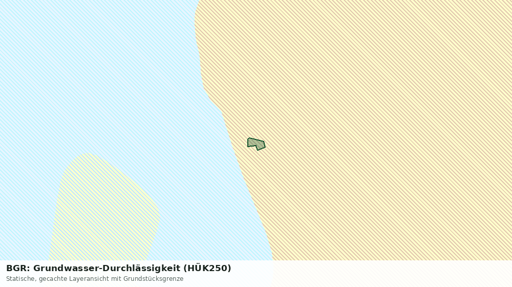Statische Kartenansicht: BGR: Grundwasser-Durchlässigkeit (HÜK250)