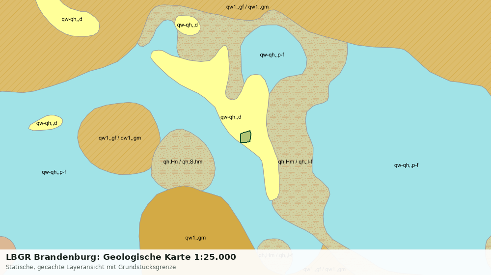 Statische Kartenansicht: LBGR Brandenburg: Geologische Karte 1:25.000