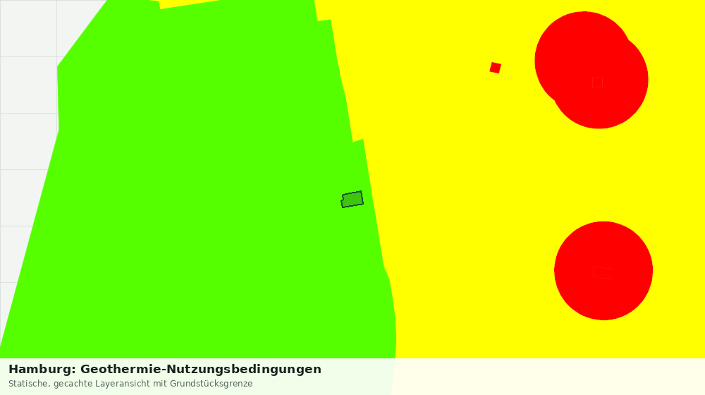 Statische Kartenansicht: Hamburg: Geothermie-Nutzungsbedingungen