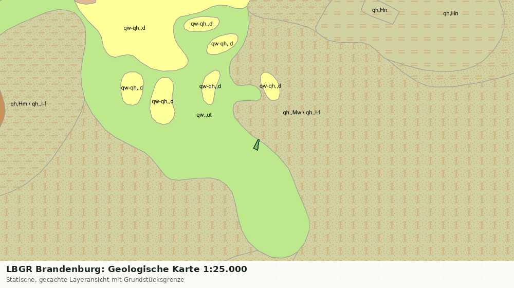 Statische Kartenansicht: LBGR Brandenburg: Geologische Karte 1:25.000