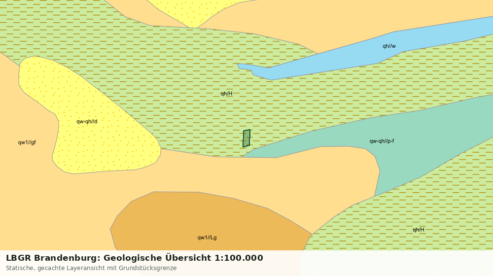 Statische Kartenansicht: LBGR Brandenburg: Geologische Übersicht 1:100.000