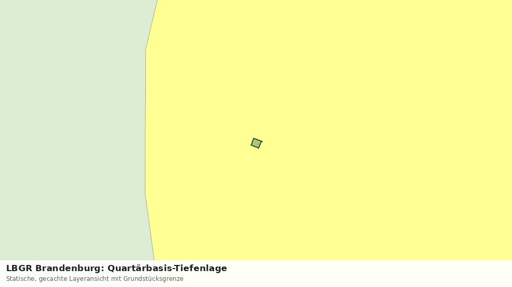 Statische Kartenansicht: LBGR Brandenburg: Quartärbasis-Tiefenlage